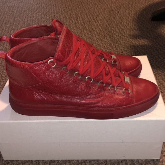Balenciaga Arena Sneakers Red - Picture 2 of 13